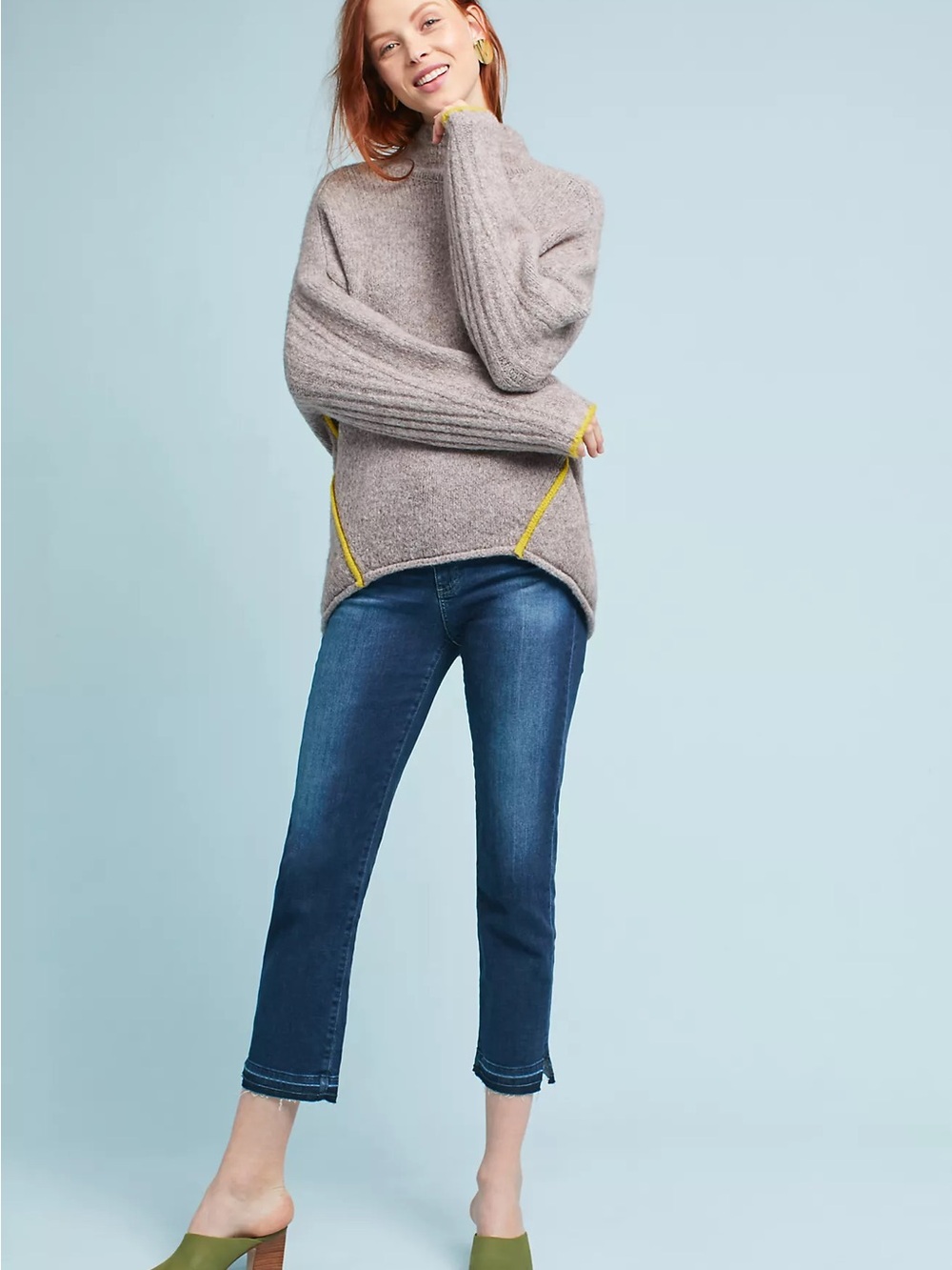 Anthropologie Moth Paloma Turtleneck Sweater Size Small EUC Maximalism
